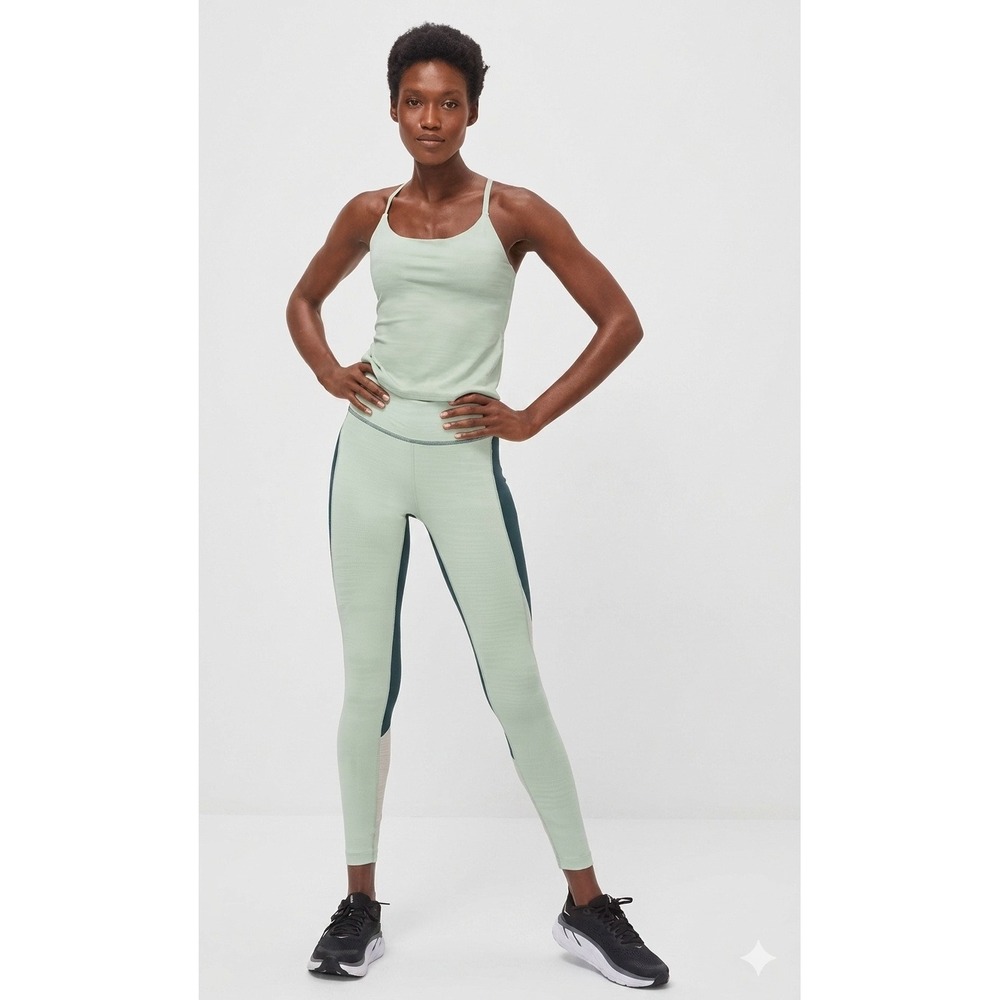 Outdoor Voices Yoga Workout Leggings Activewear Athleisure Green Size S Ankle